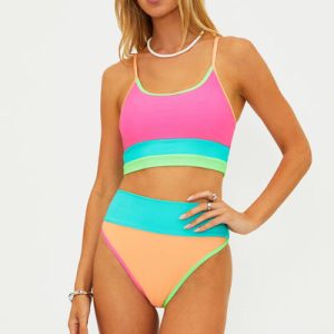 Eva Top Aqua Haze Colorblock