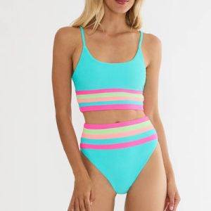 Mae Top Hibiscus Cove Colorblock