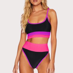 Eva Top Vivid Violet Colorblock